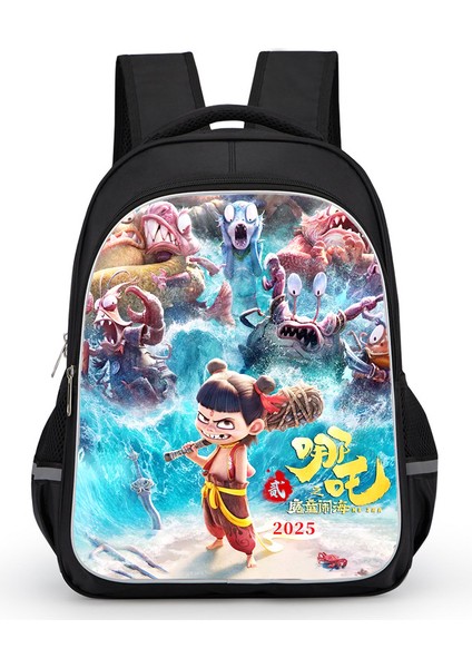 Nezha Iki Sihirli Çocuk Denizin Peşinde Anime Omuzlar Öğrenciler Okul Çantası Bilgisayar Çantası (Yurt Dışından)