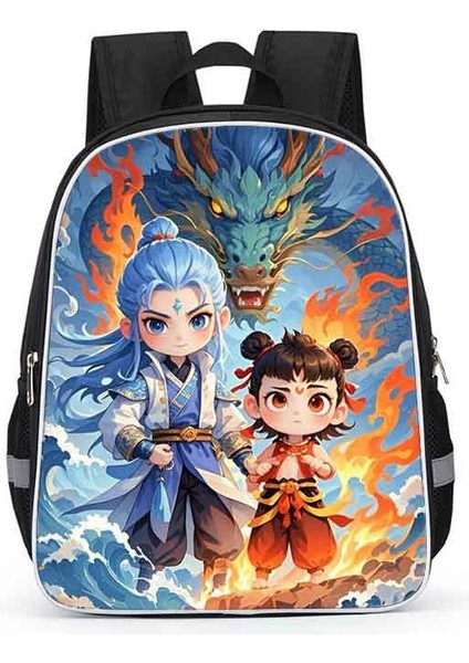 Nezha Okul Çantası Ilkokul Öğrencileri Karikatür Çocuk Anaokulu 1-2 Sınıf Kız Okul Çantası (Yurt Dışından)