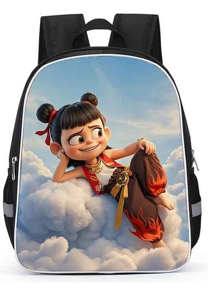 Nezha Okul Çantası Ilkokul Öğrencileri Karikatür Çocuk Anaokulu 1-2 Sınıf Kız Okul Çantası (Yurt Dışından)