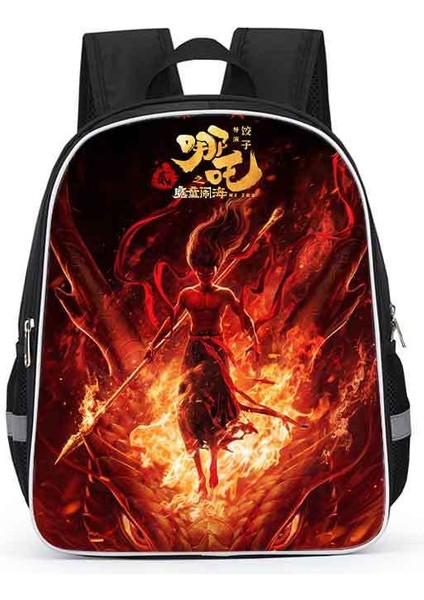 Nezha Okul Çantası Ilkokul Öğrencileri Karikatür Çocuk Anaokulu 1-2 Sınıf Kız Okul Çantası (Yurt Dışından)