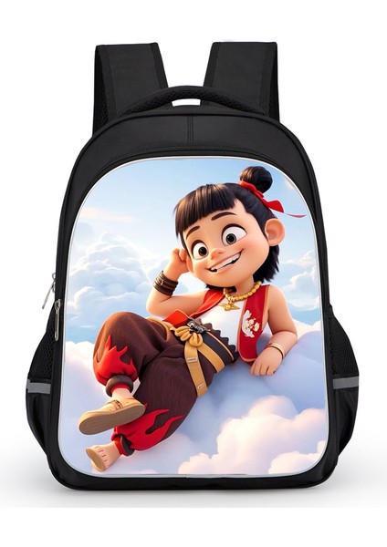 Nezha Iki Sihirli Çocuk Denizin Peşinde Anime Omuzlar Öğrenciler Okul Çantası Bilgisayar Çantası (Yurt Dışından)