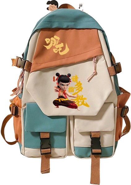 Nezha Etrafında Niş Yakışıklı Moda Ilk ve Ortaokul Öğrencileri Erkek ve Kız Öğrenciler Omuz Çantası Okul Çantası (Yurt Dışından)