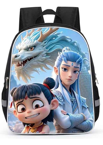 Nezha Okul Çantası Ilkokul Öğrencileri Karikatür Çocuk Anaokulu 1-2 Sınıf Kız Okul Çantası (Yurt Dışından)
