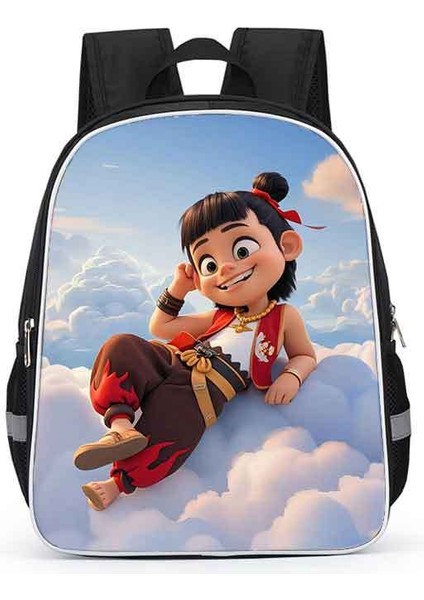 Nezha Okul Çantası Ilkokul Öğrencileri Karikatür Çocuk Anaokulu 1-2 Sınıf Kız Okul Çantası (Yurt Dışından)