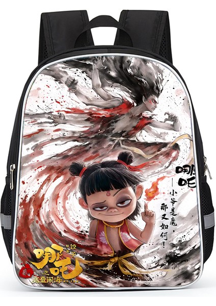Nezha Iki Sihirli Çocuk Denizin Peşinde Anime Omuzlar Öğrenciler Okul Çantası Bilgisayar Çantası (Yurt Dışından)