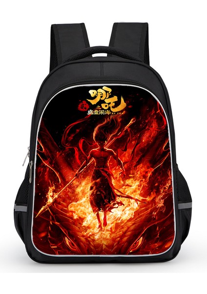 Nezha Iki Sihirli Çocuk Denizin Peşinde Anime Omuzlar Öğrenciler Okul Çantası Bilgisayar Çantası (Yurt Dışından)