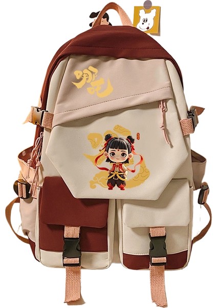 Nezha Etrafında Niş Yakışıklı Moda Ilk ve Ortaokul Öğrencileri Erkek ve Kız Öğrenciler Omuz Çantası Okul Çantası (Yurt Dışından)