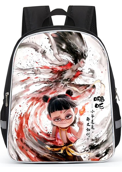 Nezha Iki Sihirli Çocuk Denizin Peşinde Anime Omuzlar Öğrenciler Okul Çantası Bilgisayar Çantası (Yurt Dışından)