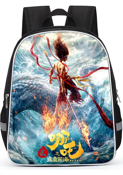 Nezha Iki Sihirli Çocuk Denizin Peşinde Anime Omuzlar Öğrenciler Okul Çantası Bilgisayar Çantası (Yurt Dışından)