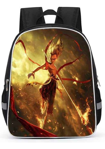 Nezha Okul Çantası Ilkokul Öğrencileri Karikatür Çocuk Anaokulu 1-2 Sınıf Kız Okul Çantası (Yurt Dışından)