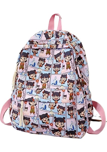 Okul Çantası Nezha Kız Çocuk Moda Omuz Çantası (Yurt Dışından)