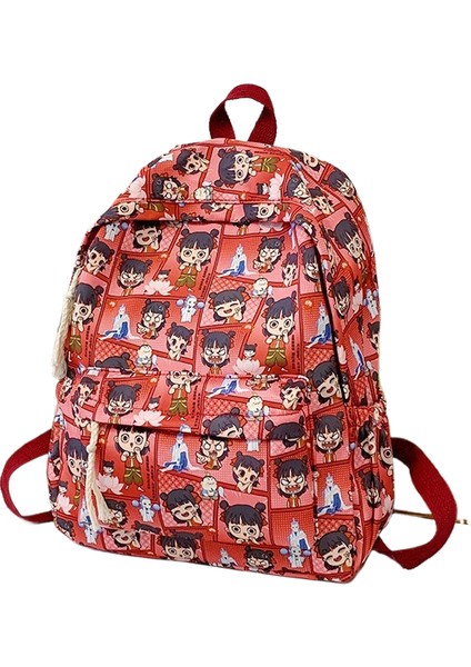 Okul Çantası Nezha Kız Çocuk Moda Omuz Çantası (Yurt Dışından)