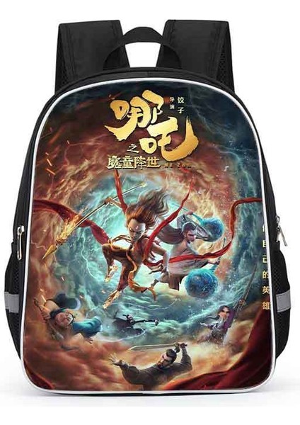 Nezha Okul Çantası Ilkokul Öğrencileri Karikatür Çocuk Anaokulu 1-2 Sınıf Kız Okul Çantası (Yurt Dışından)