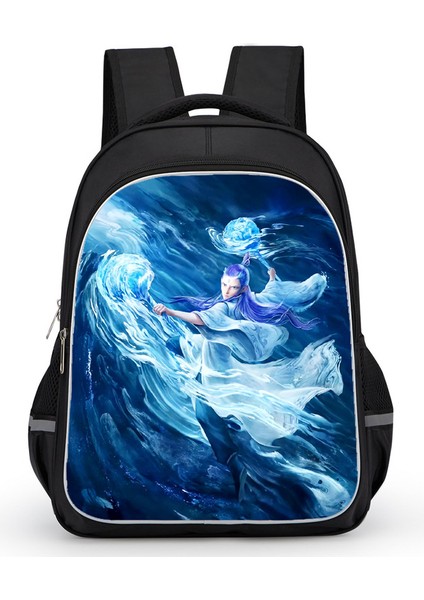 Nezha Iki Sihirli Çocuk Denizin Peşinde Anime Omuzlar Öğrenciler Okul Çantası Bilgisayar Çantası (Yurt Dışından)