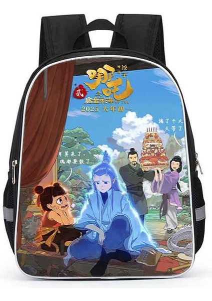 Nezha Okul Çantası Ilkokul Öğrencileri Karikatür Çocuk Anaokulu 1-2 Sınıf Kız Okul Çantası (Yurt Dışından)