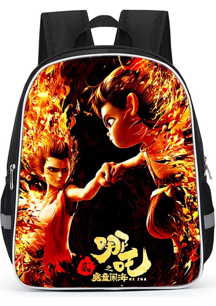 Nezha Iki Sihirli Çocuk Denizin Peşinde Anime Omuzlar Öğrenciler Okul Çantası Bilgisayar Çantası (Yurt Dışından)