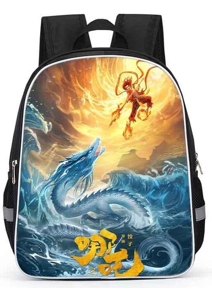 Nezha Okul Çantası Ilkokul Öğrencileri Karikatür Çocuk Anaokulu 1-2 Sınıf Kız Okul Çantası (Yurt Dışından)