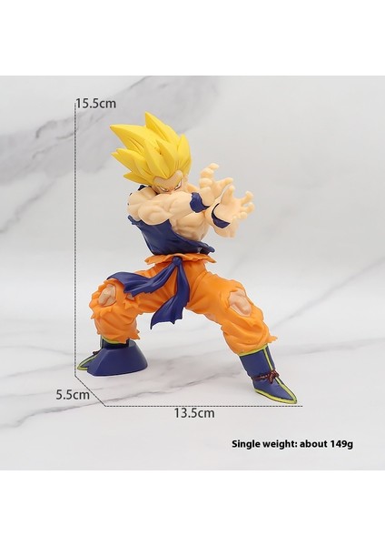 Yedi Dragon Ball Süper Saiyan El Yapmak Için Anime Modeli Çevre Süsleri Sun Wukong Vegeta Klasik Süper Sai (Yurt Dışından)