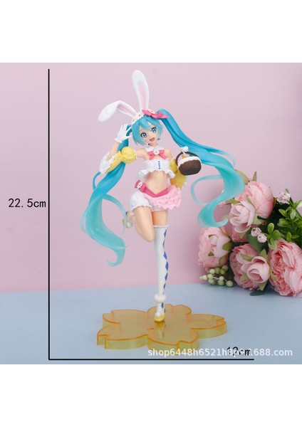 Hatsune Miku El Modeli Ikincil Yuan Sevimli Masaüstü Şasi Süsleri El Aleti (Yurt Dışından)