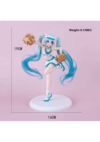 Hatsune Miku El Modeli Ikincil Yuan Sevimli Masaüstü Şasi Süsleri El Aleti (Yurt Dışından)