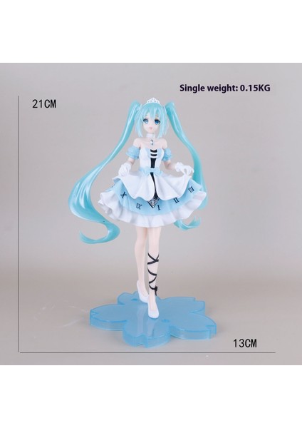 Hatsune Miku El Modeli Ikincil Yuan Sevimli Masaüstü Şasi Süsleri El Aleti (Yurt Dışından)