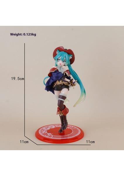Hatsune Miku El Modeli Ikincil Yuan Sevimli Masaüstü Şasi Süsleri El Aleti (Yurt Dışından)