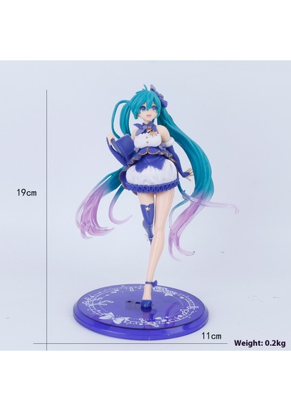 Hatsune Miku El Modeli Ikincil Yuan Sevimli Masaüstü Şasi Süsleri El Aleti (Yurt Dışından)