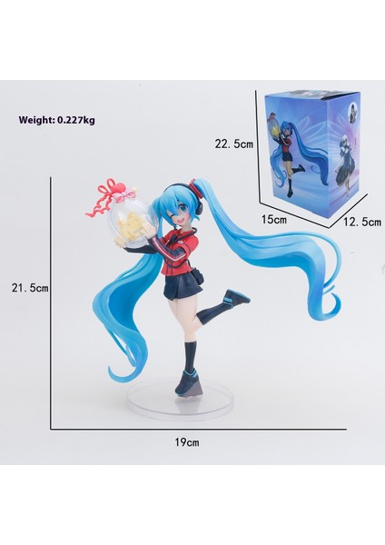 Hatsune Miku El Modeli Ikincil Yuan Sevimli Masaüstü Şasi Süsleri El Aleti (Yurt Dışından)