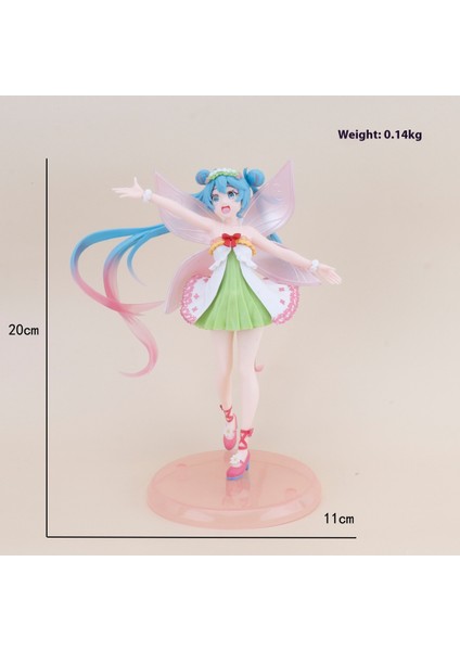 Hatsune Miku El Modeli Ikincil Yuan Sevimli Masaüstü Şasi Süsleri El Aleti (Yurt Dışından)