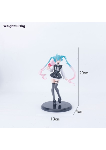 Hatsune Miku El Modeli Ikincil Yuan Sevimli Masaüstü Şasi Süsleri El Aleti (Yurt Dışından)