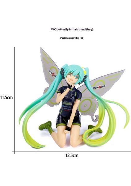 Hatsune Miku El Modeli Ikincil Yuan Sevimli Masaüstü Şasi Süsleri El Aleti (Yurt Dışından)