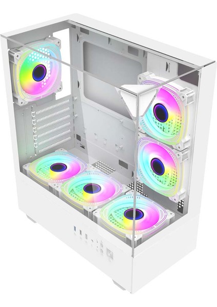 XSR1093 Ryzen 5 5600 32GB Ram 1tb M.2 Nvme SSD 8gb RTX4060 Beyaz Oyuncu Masaüstü Bilgisayarı