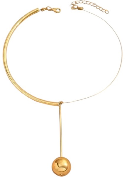Gold Toplu Choker Kolye