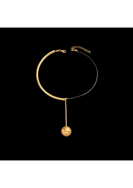 Gold Toplu Choker Kolye