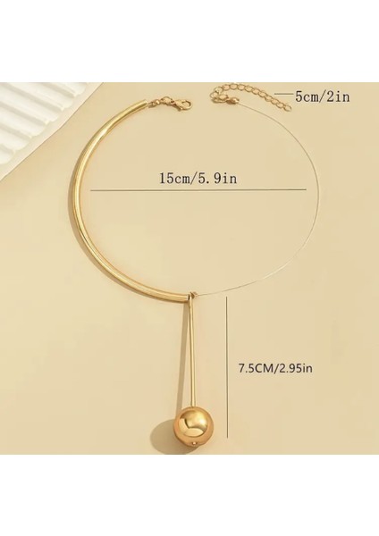 Gold Toplu Choker Kolye