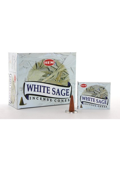 Tütsü Konik Şekilli Aromalı White Sage