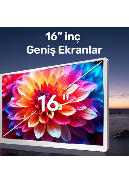 NPM788 16" Fhd 1200P IPS Type-C Taşınabilir 3'lü Monitör Çoklayıcı Standlı Notebook Monitör