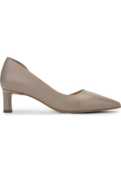 Kadın Hakiki Deri Vizon Topuklu Ayakkabı 492 56251 Bn Ayk Y25 Vızon