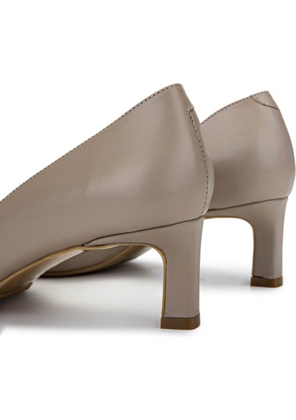 Kadın Hakiki Deri Vizon Topuklu Ayakkabı 492 56251 Bn Ayk Y25 Vızon indirimleri