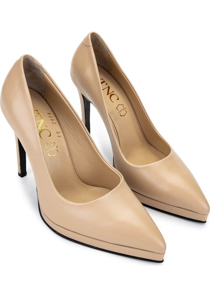 Kadın Hakiki Deri Bej Topuklu Ayakkabı 815 9382 Bn Ayk Y25 Nude Dr fiyatları