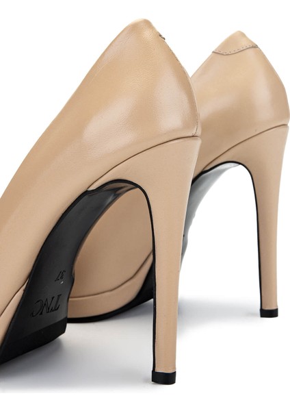 Kadın Hakiki Deri Bej Topuklu Ayakkabı 815 9382 Bn Ayk Y25 Nude Dr indirimleri