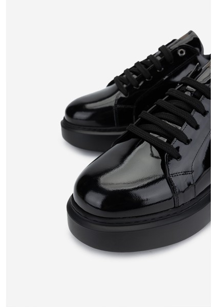 Erkek Hakiki Deri Siyah Rugan Sneakers & Spor Ayakkabı 771 35110 Erk Ayk Y25 Sıyah Rgn