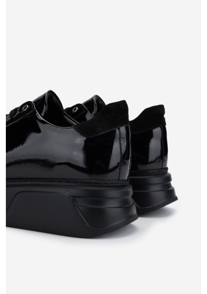 Erkek Hakiki Deri Siyah Rugan Sneakers & Spor Ayakkabı 771 35110 Erk Ayk Y25 Sıyah Rgn