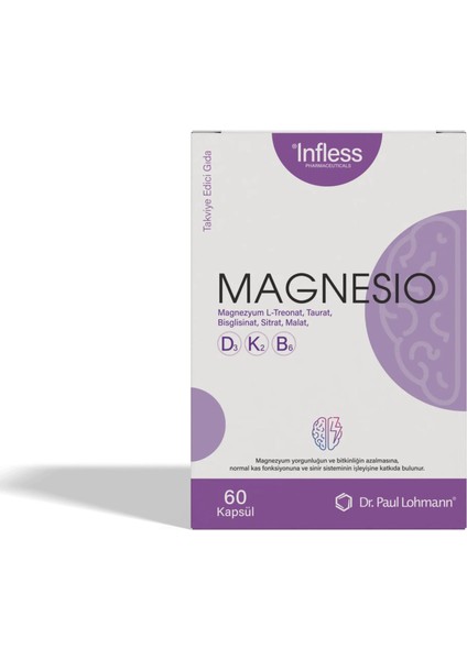 Magnesio, Magnezyum Kompleks B6 ve D3K2 Vitamin (L-Threonat, Taurat, Glisinat, Sitrat,malat) fırsatları