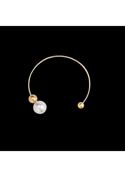 Gold Inci Detay Tasarım Choker Kolye