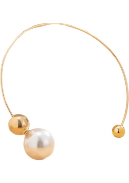 Gold Inci Detay Tasarım Choker Kolye