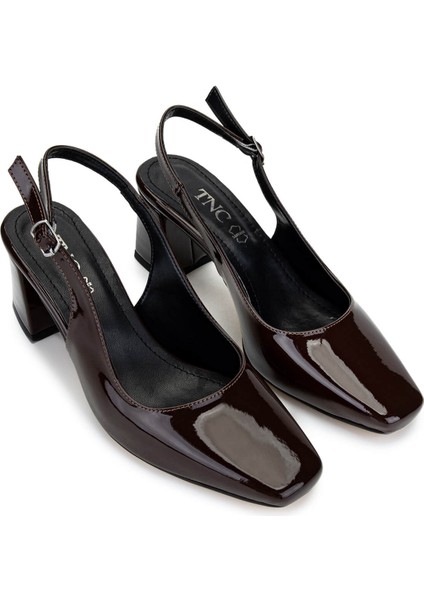 Kadın Vegan Kahverengi Rugan Topuklu Ayakkabı 1128 1051 Bn Ayk Y25 Kahve Rgn fiyatları