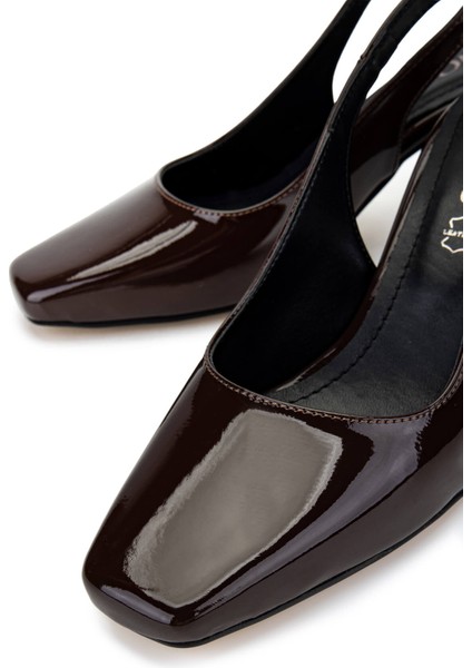 Kadın Vegan Kahverengi Rugan Topuklu Ayakkabı 1128 1051 Bn Ayk Y25 Kahve Rgn fırsatları