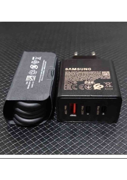 Samsung 3ın1 Trio 65W 2xpd Usba Şarj Aleti 3 Çıkış EP-T6530N