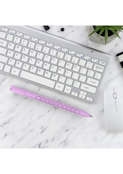 Apple Pencil (Usb-C) Için Elmas Dokulu Silikon Kılıf Stylus Kalem Koruyucu Kılıf-Beyaz (Yurt Dışından)